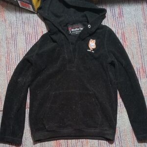 WeatheTex Black Hoodie with Embroidered Owl